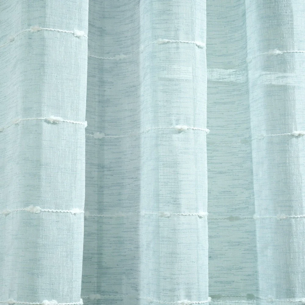 Lush Decor Store Farmhouse‎ Sheer Window Curtain Panels Blue 38X84 Set